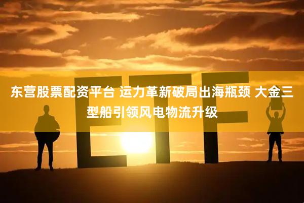 东营股票配资平台 运力革新破局出海瓶颈 大金三型船引领风电物流升级